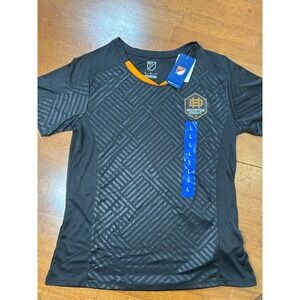 MLS Houston Dynamo FC Shirt Mens Large Black Soccer Jersey T-Shirt 1772028